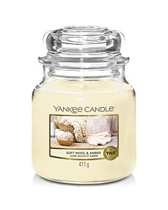 Yankee Candle - Soft Wool & Amber - Medium Jar